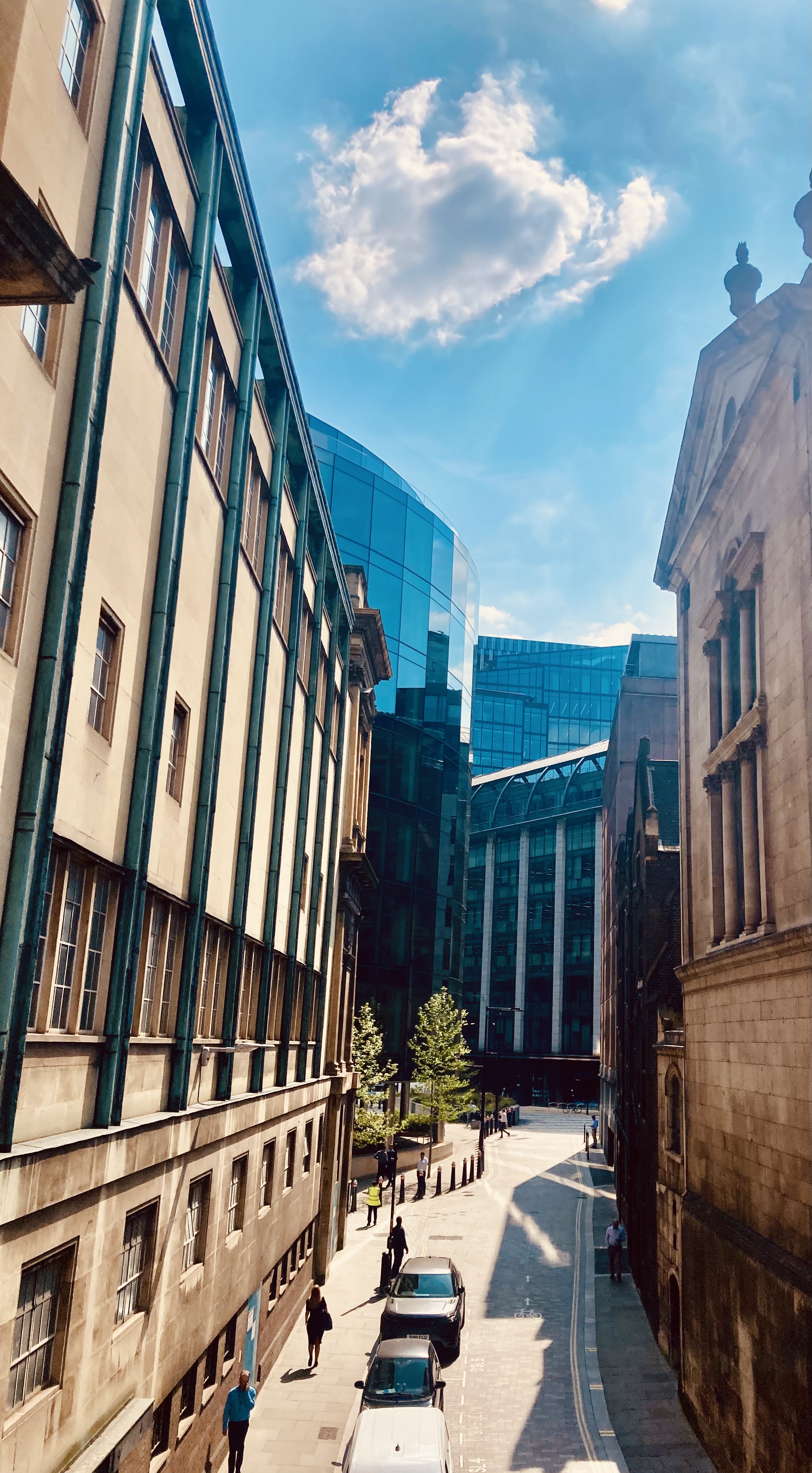 A narrow street in the City of London